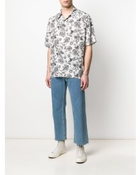 Laneus Floral Print Relaxed Fit Shirt