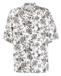 Laneus Floral Print Relaxed Fit Shirt