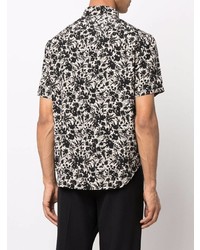 Saint Laurent Floral Short Sleeved Silk Shirt