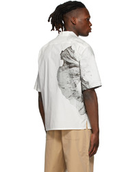 Alexander McQueen White Flower Print Short Sleeve Shirt