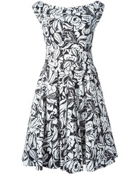 Blumarine Floral Print Pleated Skirt Dress