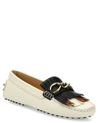 Tod's Gommini Fringed Leather Drivers