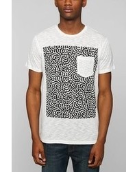 Urban Outfitters Poolhouse Squiggly Slub Pocket Tee