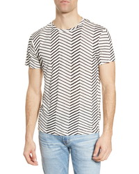 7 For All Mankind Zigzag Print Linen T Shirt