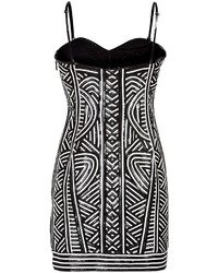 Emilio Pucci Patterned Leather Strapless Dress