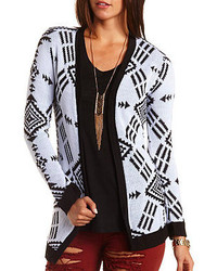 Charlotte Russe Open Front Aztec Cardigan Sweater