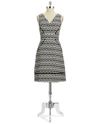 Taylor Geo Print Fit And Flare Dress