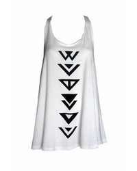 Wildfox Couture Indian Brave Tank Dress In Whte