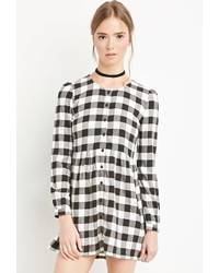 Forever 21 Gingham Button Down Dress