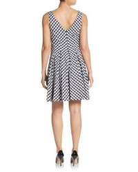 Betsey Johnson Gingham Check Fit And Flare Dress