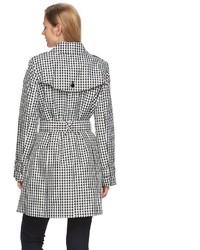 Towne By London Fog Gingham Trench Coat