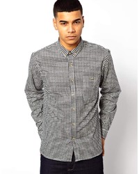 Solid Gingham Flannel Shirt