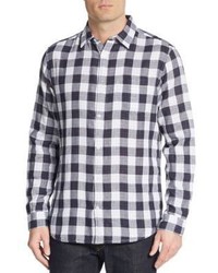 Saks Fifth Avenue Slim Fit Double Face Gingham Check Sportshirt