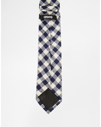 Asos Brand Tie With Gingham Check