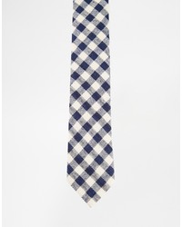 Asos Brand Tie With Gingham Check