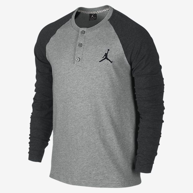 Nike Jordan Long Sleeve Henley Shirt, $55 | Nike | Lookastic