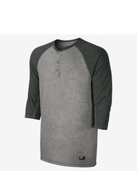 Nike Sb Dri Fit 34 Sleeve Speckle Henley Shirt