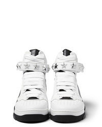 Givenchy Tyson High Top Leather Sneakers With Stars