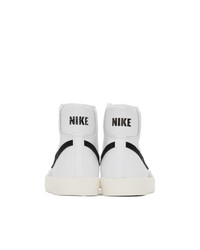 Nike White And Black Blazer Mid 77 Vintage Sneakers