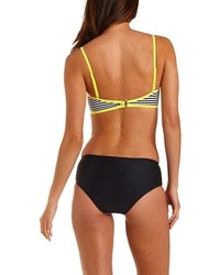 Charlotte Russe Striped Bustier Bikini Top