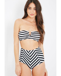 Forever 21 Striped Lace Up Bandeau