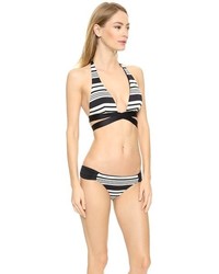 Vitamin A Striped Wrap Bikini Top