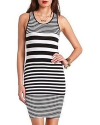 Charlotte Russe Knit Bodycon Striped Dress