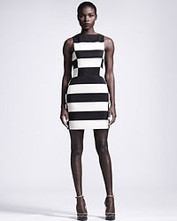 Lanvin Graphic Striped Sheath Dress