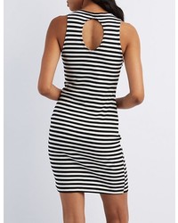 Charlotte Russe Ribbed Cut Out Bodycon Dress