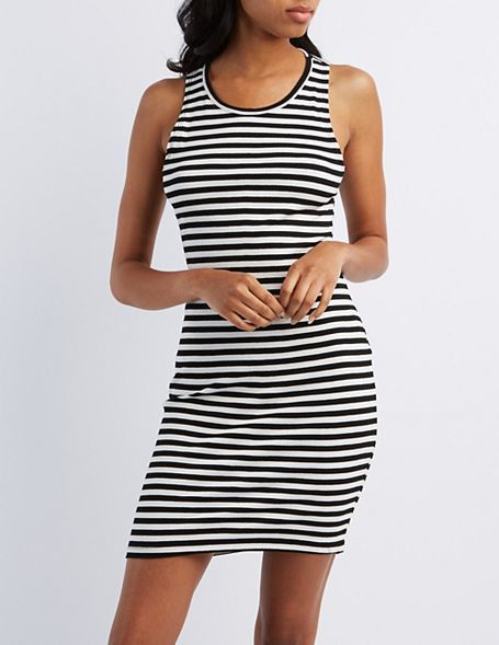 Charlotte Russe Ribbed Cut Out Bodycon 