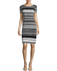Ronni Nicole Rn Studio By Short Sleeve Striped Sheath Dress Petite