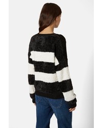 Topshop Shaggy Stripe Sweater