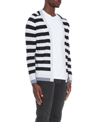 Marc Jacobs Striped Wool Cardigan In Off White Multi