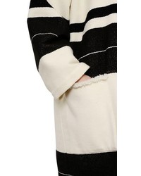 Isabel Marant Striped Wool Blend Blanket Coat