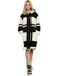 Isabel Marant Striped Wool Blend Blanket Coat