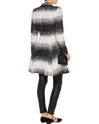 Alice + Olivia Therese Striped Wool Blend Coat