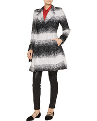 Alice + Olivia Therese Striped Wool Blend Coat