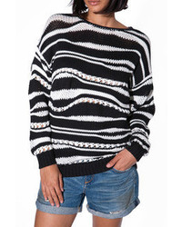 Derek Lam 10 Crosby Drop Sleeve Striped Sweater