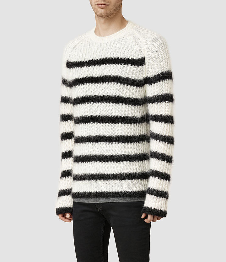 AllSaints Breton Crew Sweater, $325 | AllSaints | Lookastic