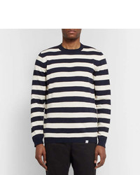 Norse Projects Arild Striped Cotton And Linen Blend Sweater