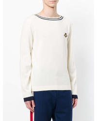Gucci Bee Embroidered Boat Neck Sweater