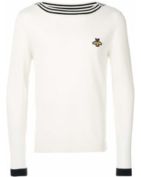 Gucci Bee Embroidered Boat Neck Sweater