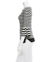 Sonia Rykiel Bell Sleeve Striped Sweater