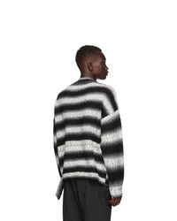 We11done Black Gradation Stripe Sweater