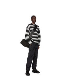 We11done Black Gradation Stripe Sweater
