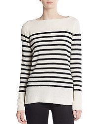 Vince Breton Striped Ribbed Cashmere Sweater