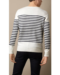 Burberry Brit Breton Stripe Cashmere Blend Sweater