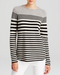Bloomingdale's C By Striped Shirtail Cashmere Sweater
