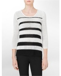 Calvin Klein Striped Open Stitch Sweater