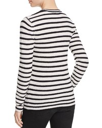 Aqua Cashmere Stripe Cashmere Sweater 100%